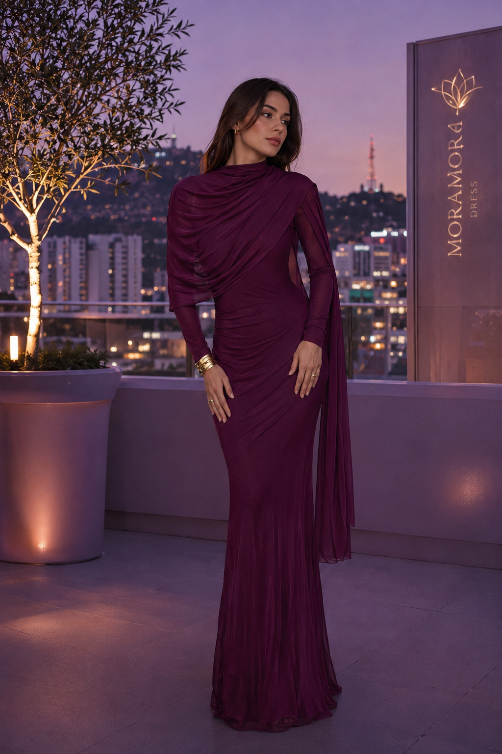 Vestido Morado MMD1249